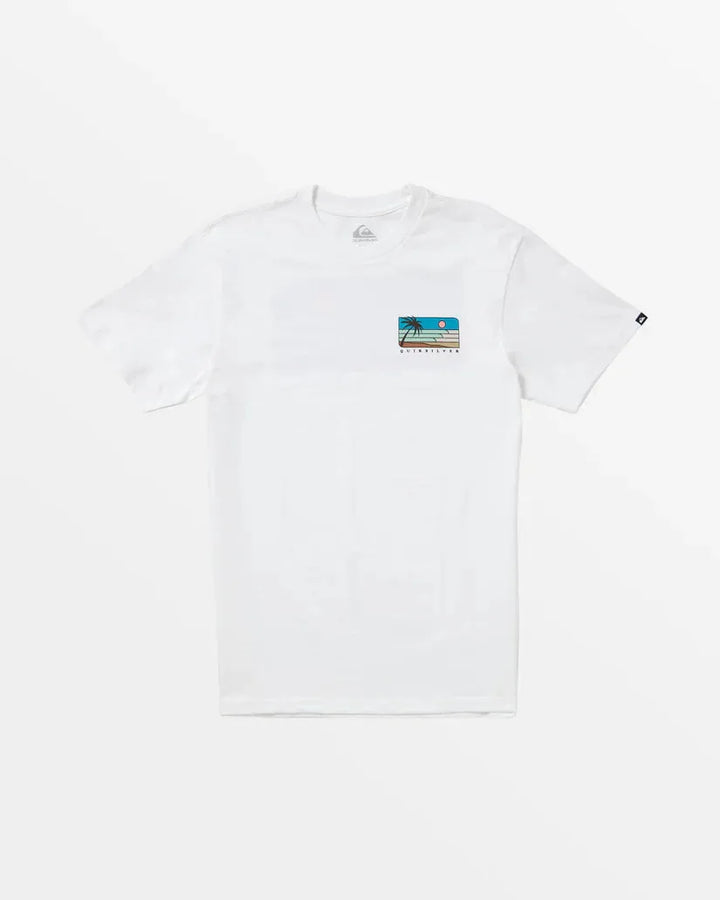 Quiksilver Men's Line Up Tee White pic 2 | SoHa Surf Shop