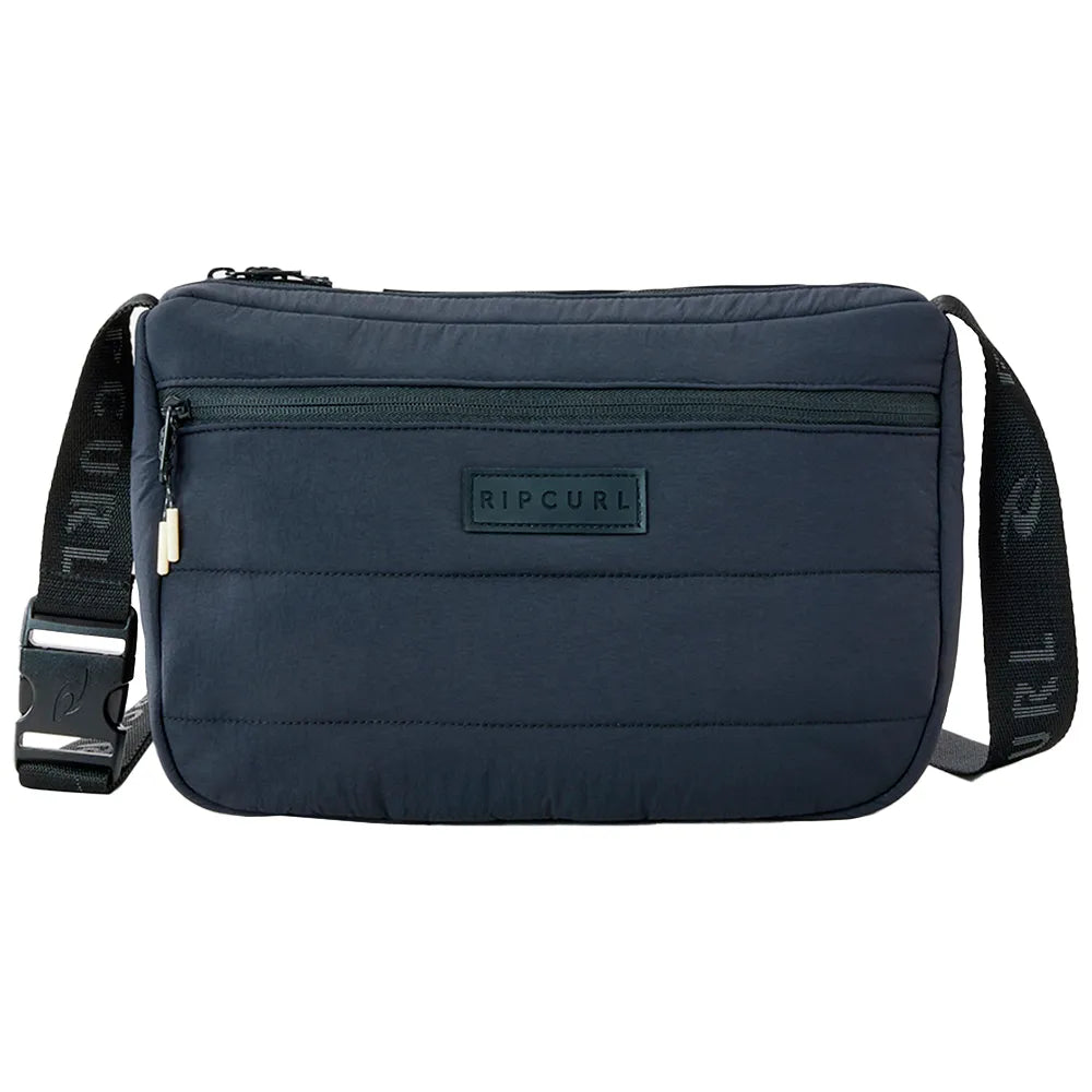 Rip Curl Weekend Travel Crossbody Bag - Black/Grey front view