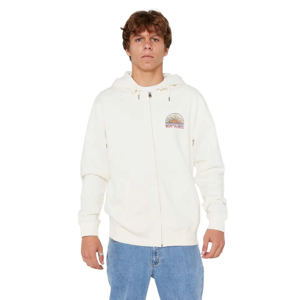 Ripcurl Men’s Grateful Shred Zip Hood - Bone 