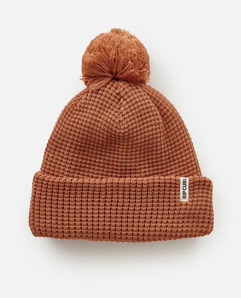 Ripcurl Anoeta Pom Pom Beanie Light Brown pic 1 | SoHa Surf Shop