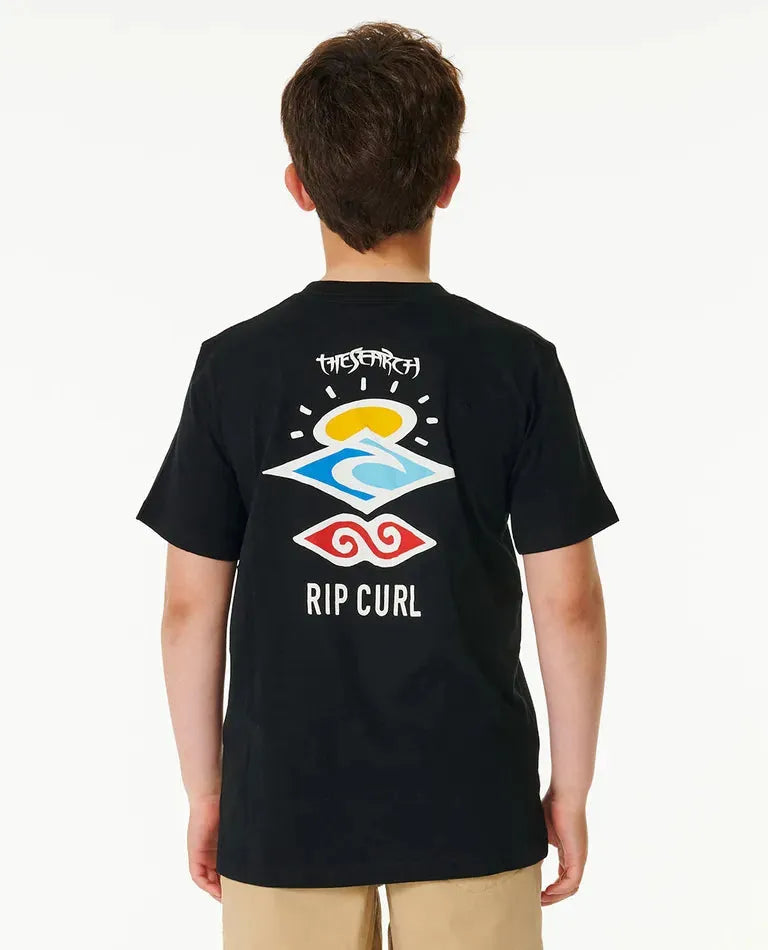 Ripcurl Boys 8-16 Search Icon Tee Black pic 3 | SoHa Surf Shop