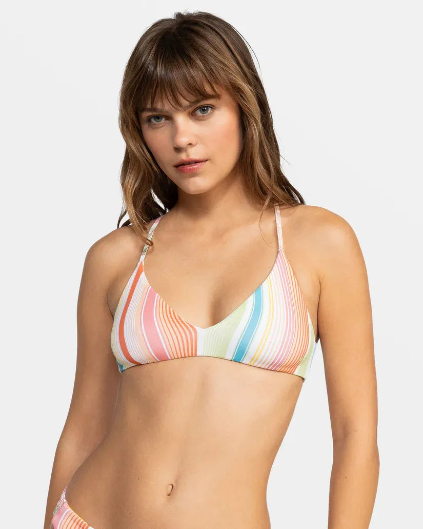 Roxy Playa Paradise Reversible Athletic Triangle Bikini Top FINAL SALE SoHa Surf Shop