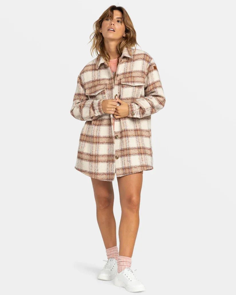 Roxy Women’s Check The Swell IIII Shacket - SoHa Surf Shop