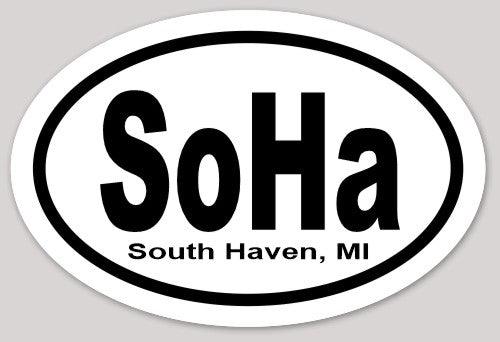 SoHa South Haven Oval Sticker - SoHa Surf Shop