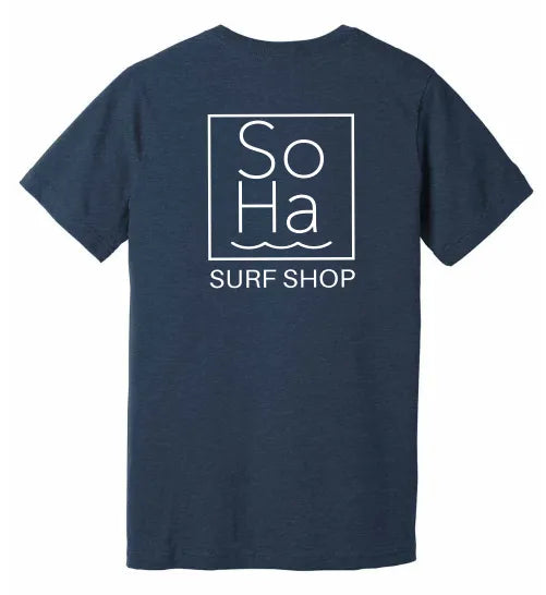 SoHa Square Logo Heather Navy - SoHa Surf Shop