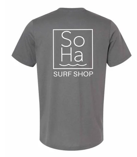 SoHa Square Logo Shirt Solid Asphalt - SoHa Surf Shop