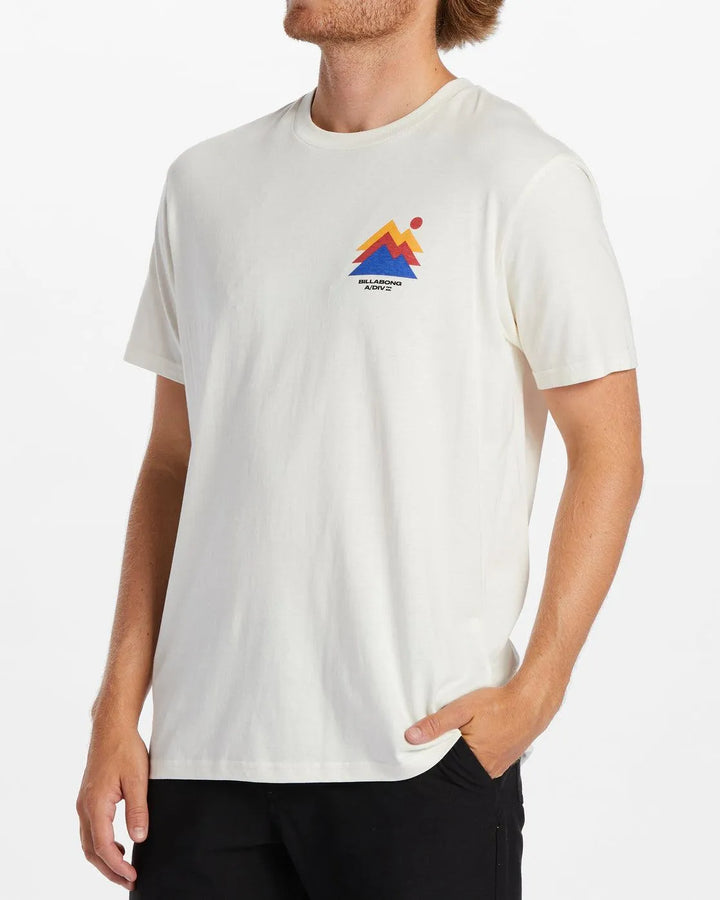 Billabong Men's Stepped Tshirt Off White pic 3 | SoHa Surf Shop