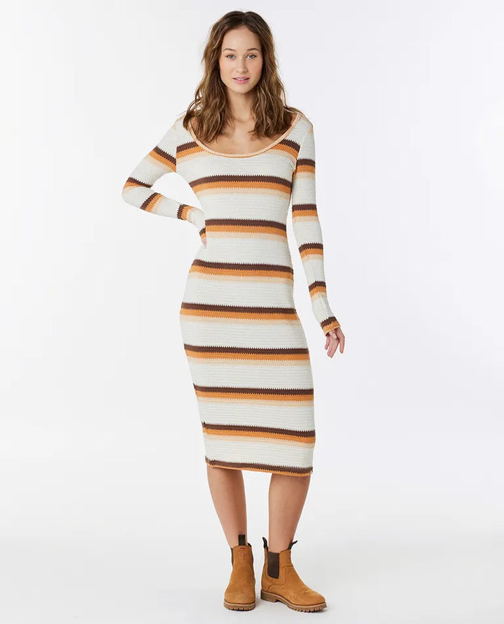 Sun Club Stripe Midi Dress - SoHa Surf Shop