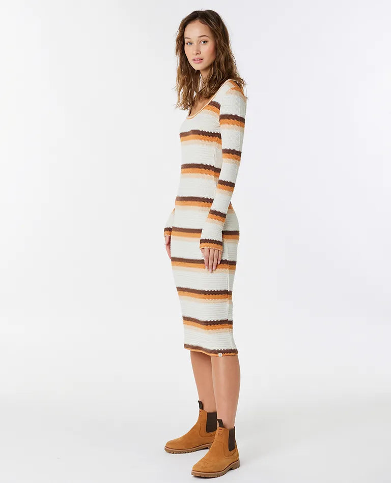 Sun Club Stripe Midi Dress - SoHa Surf Shop