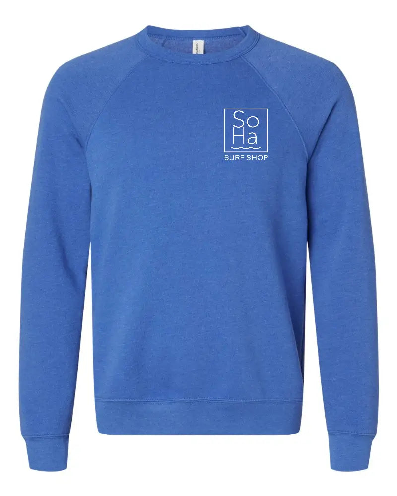 SoHa Square Logo Crewneck Sweatshirt Heather True Royal