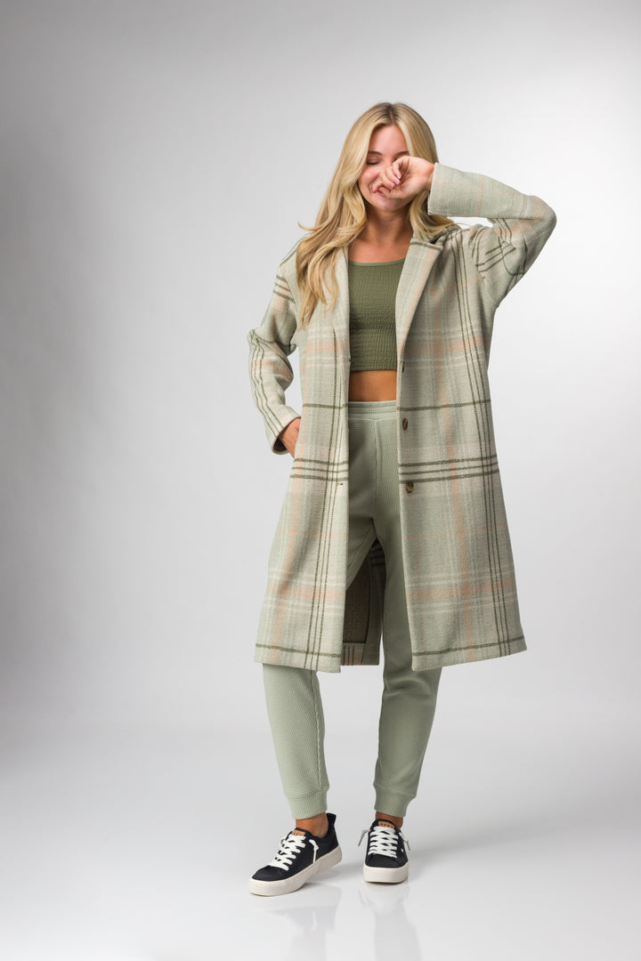 Reef Women's Beverly Knit Trench Jacket - Sage 2