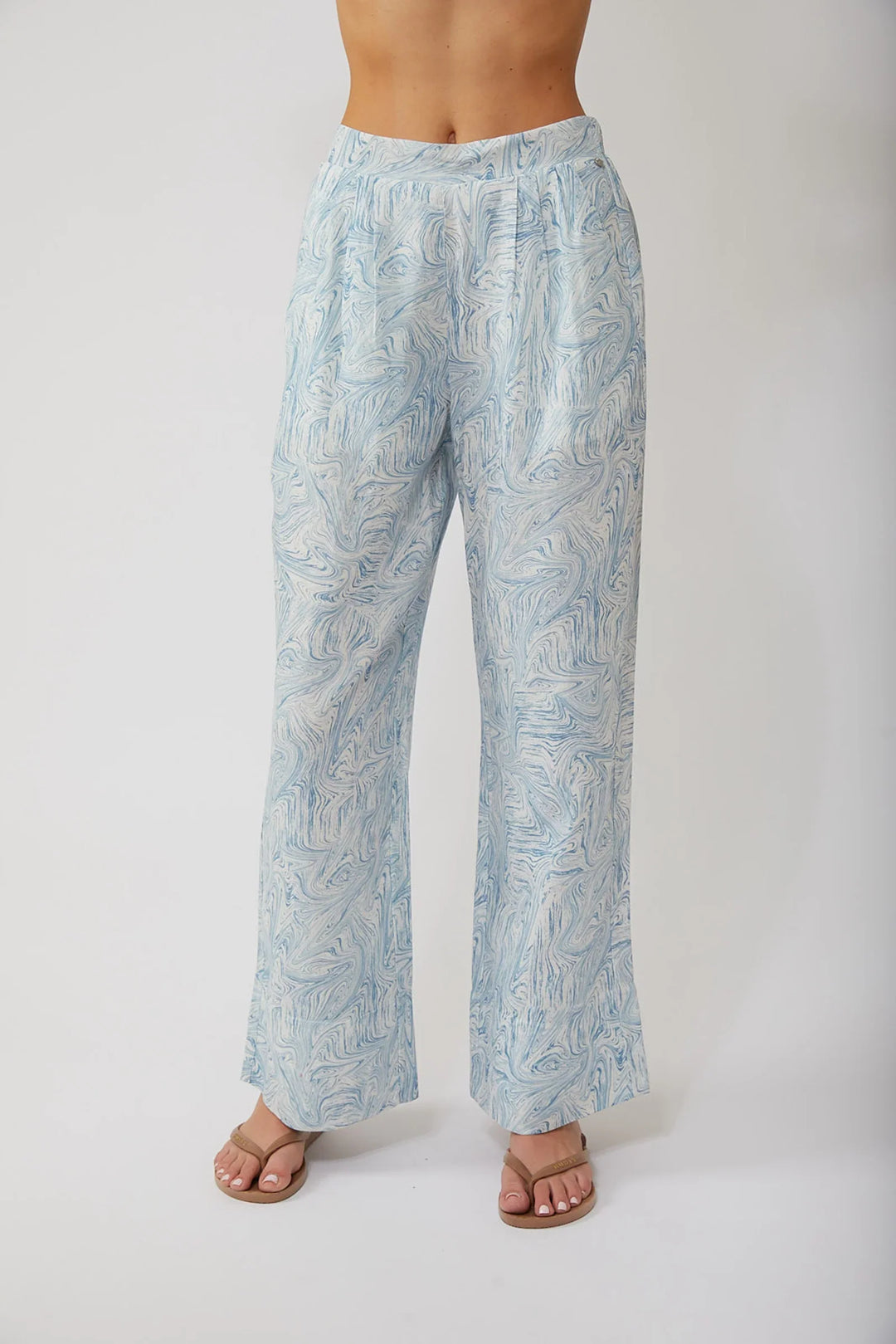 Rusty Women's Zoe Linen Pant Final Sale Light Blue pic 1 | SoHa Surf Shop