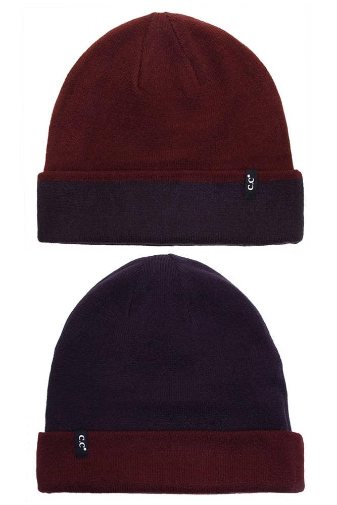 C.C Two Tone Reversible Beanie